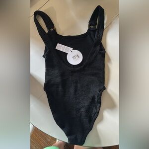 Domino black one piece one size swimsuit